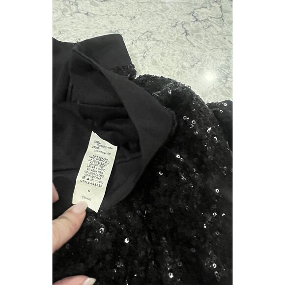 Sexy Black Sequin Covered Shorts Small Lined Hotpants Datenight Glam Hollywood - Picture 10 of 12